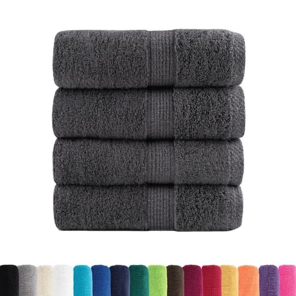 vidaXL Premium vaskekluter SOLUND 4 stk antrasitt 30x30 cm 600gsm