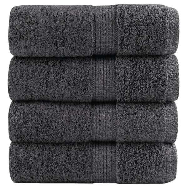 vidaXL Premium vaskekluter SOLUND 4 stk antrasitt 30x30 cm 600gsm