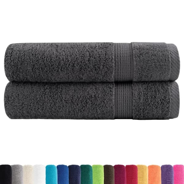 vidaXL Premium håndklær SOLUND 2 stk antrasitt 50x100 cm 600gsm