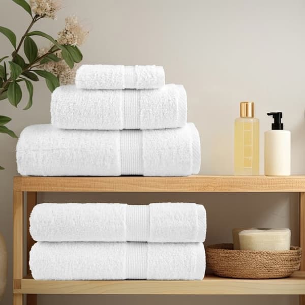 vidaXL Premium dusjhåndklær SOLUND 4 stk hvit 70x140 cm 600gsm