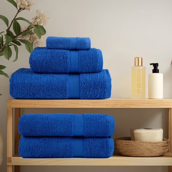vidaXL Premium vaskekluter SOLUND 4 stk blå 30x30 cm 600gsm
