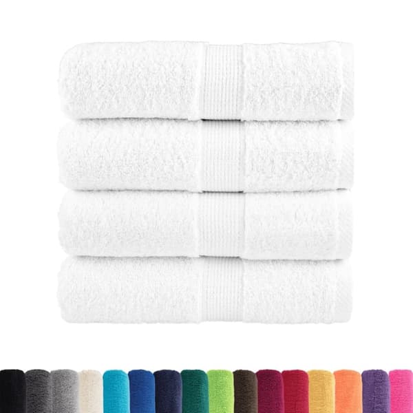 vidaXL Premium gjestehåndklær SOLUND 4 stk hvit 30x50 cm 600gsm