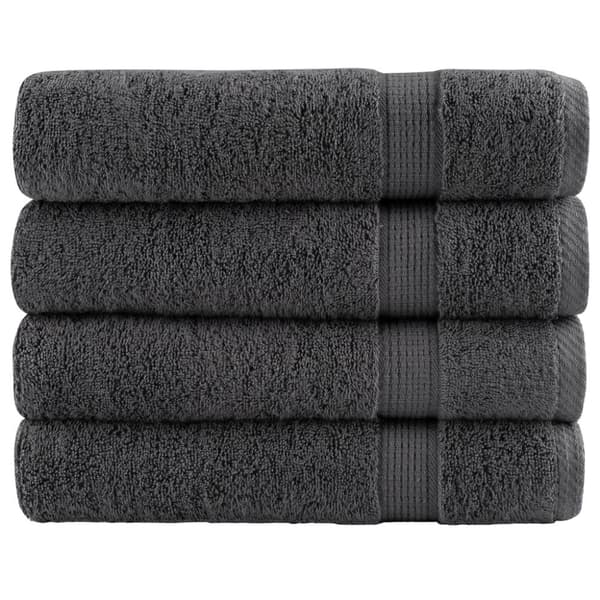vidaXL Premium håndklær SOLUND 4 stk antrasitt 50x100 cm 600gsm