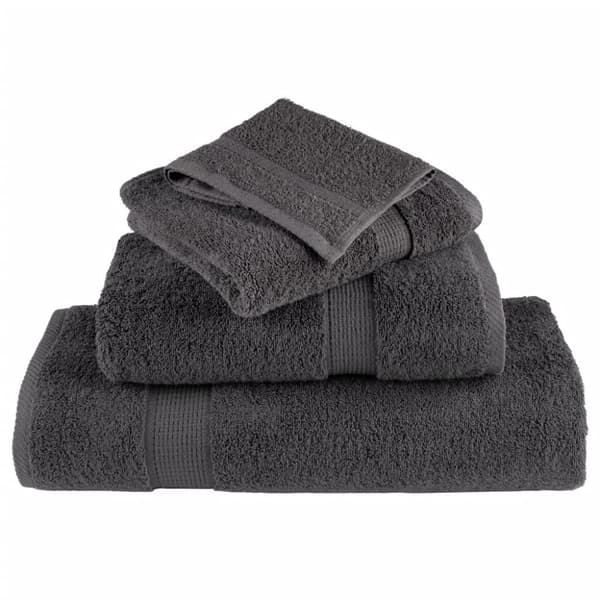 vidaXL håndklæder SOLUND 25 stk. Premium 70x140 cm 600g/m2 antracitgrå