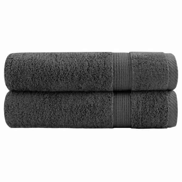 vidaXL håndklæder SOLUND 2 stk. Premium 50x100 cm 600 g/m2 antracitgrå