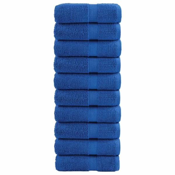 vidaXL gæstehåndklæder SOLUND 10 stk. Premium 30x50 cm 600 g/m2 blå