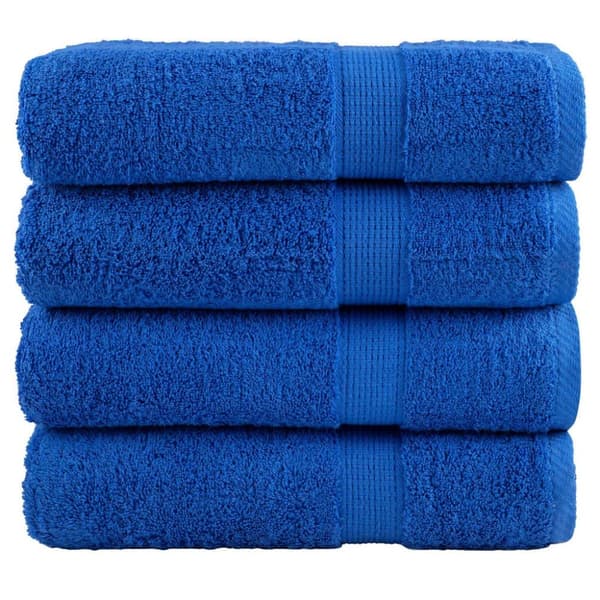 vidaXL badehåndklæder SOLUND 4 stk. Premium 100x150 cm 600 g/m2 blå