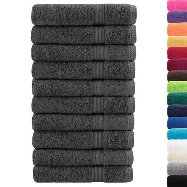 vidaXL saunahåndklæder SOLUND 10stk. Premium 80x200cm 600g/m2 antracit