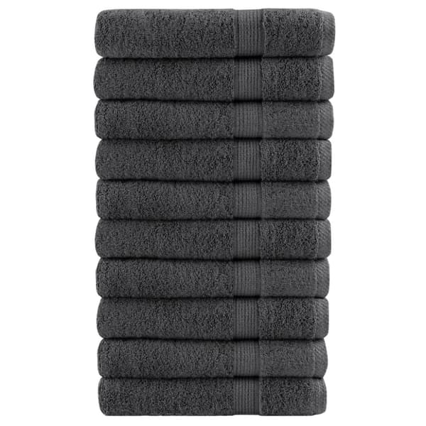 vidaXL saunahåndklæder SOLUND 10stk. Premium 80x200cm 600g/m2 antracit