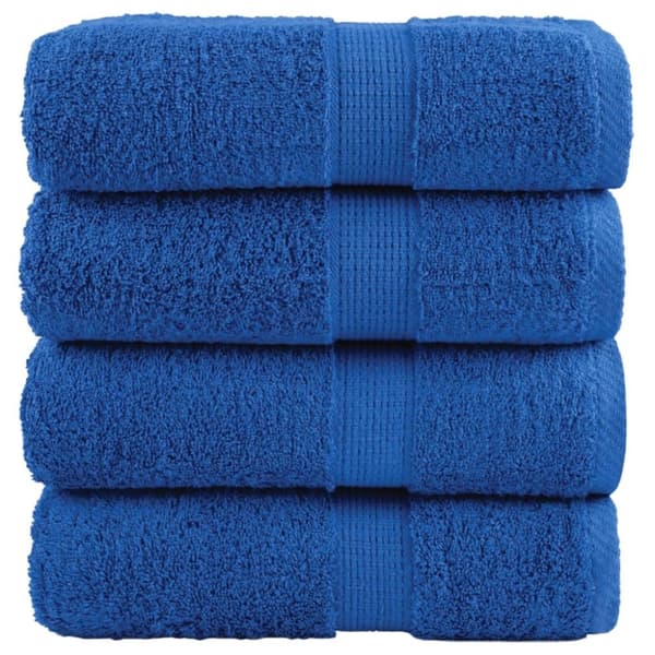 vidaXL gæstehåndklæder SOLUND 4 stk. Premium 30x50 cm 600 g/m2 blå