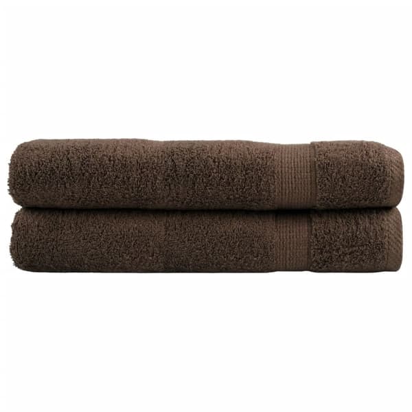 vidaXL håndklæder SOLUND 2 stk. Premium 100x200 cm 600 g/m2 brun