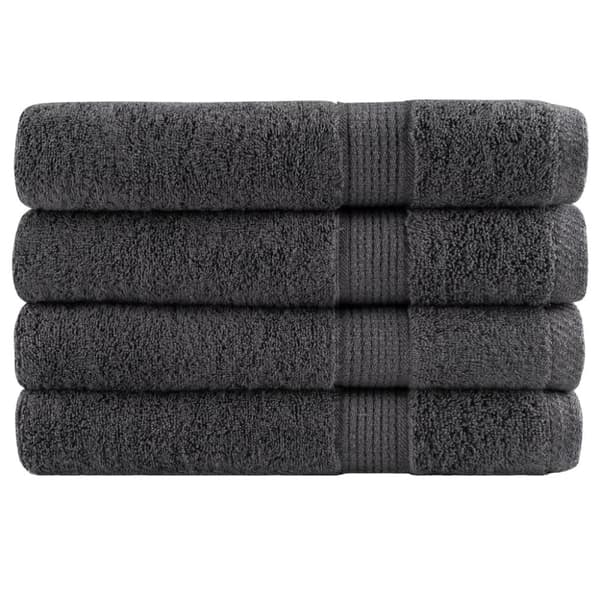 vidaXL håndklæder SOLUND 4 stk. Premium 100x200 cm 600 g/m2 antracit