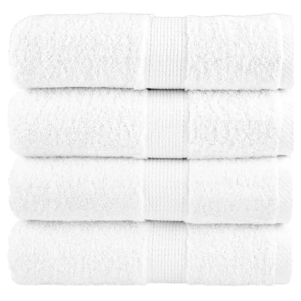 vidaXL håndklæder SOLUND 4 stk. Premium 30x30 cm 600 g/m2 hvid