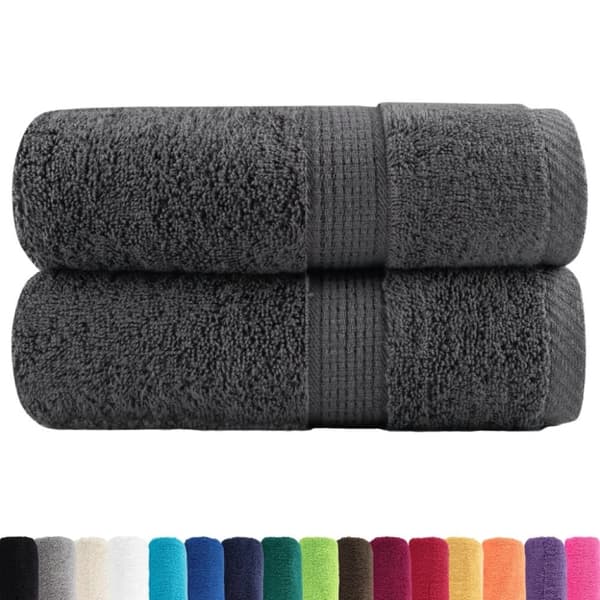 vidaXL gæstehåndklæder SOLUND 2 stk. Premium 30x50 cm 600g/m2 antracit