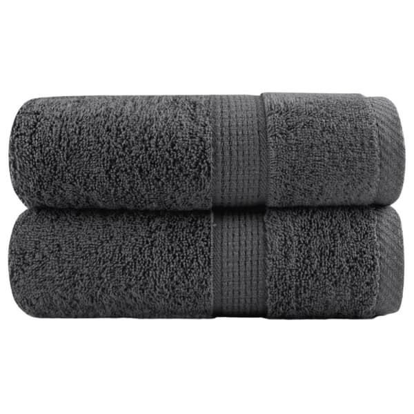 vidaXL gæstehåndklæder SOLUND 2 stk. Premium 30x50 cm 600g/m2 antracit