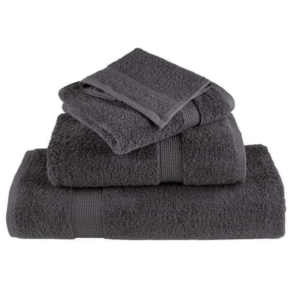 vidaXL håndklæder SOLUND 10 stk. Premium 70x140 cm 600g/m2 antracitgrå