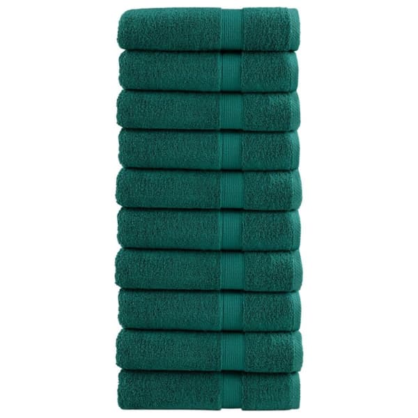 vidaXL håndklæder SOLUND 10 stk. Premium 70x140 cm 600 g/m2 grøn