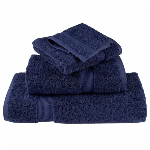 vidaXL Premium gästhanddukar SOLUND 10 st marinblå 30x50cm 600gsm