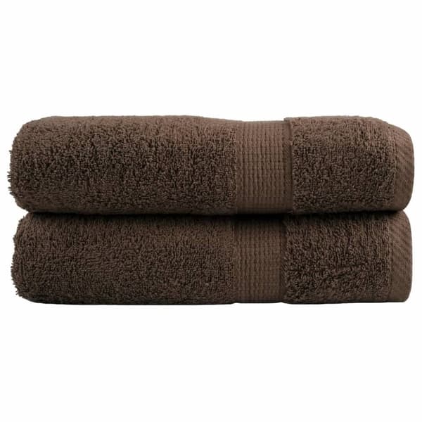 vidaXL Premium håndklær SOLUND 2 stk brun 50x100 cm 600gsm
