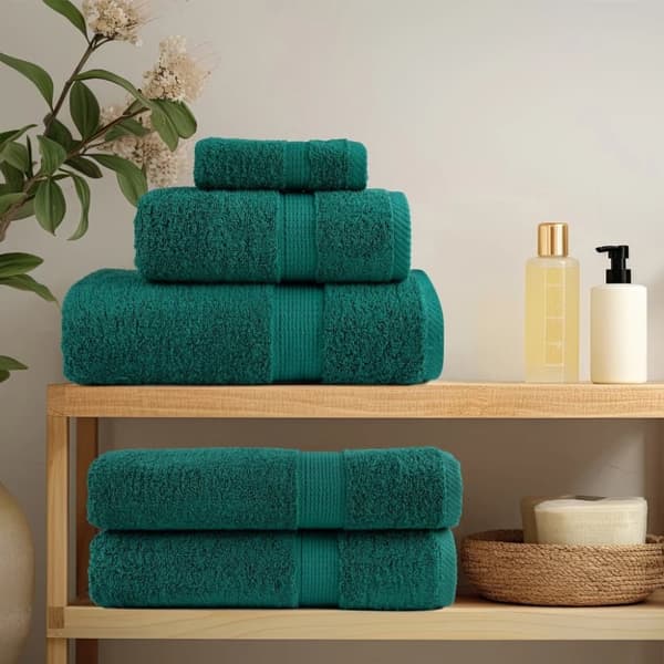 vidaXL Premium bastuhanddukar SOLUND 4 st grön 80x200 cm 600 gsm