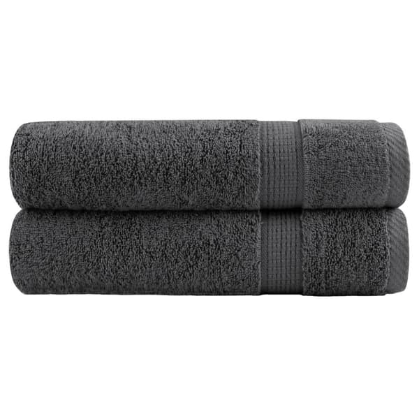 vidaXL Premium dusjhåndklær SOLUND 2 stk antrasitt 70x140 cm 600gsm