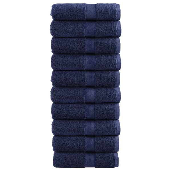 vidaXL Premium vaskekluter SOLUND 10 stk blå 30x30 cm 600gsm
