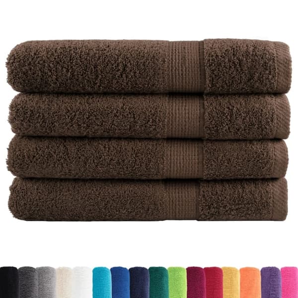 vidaXL Premium handdukar SOLUND 4st brun 100x200cm 600gsm