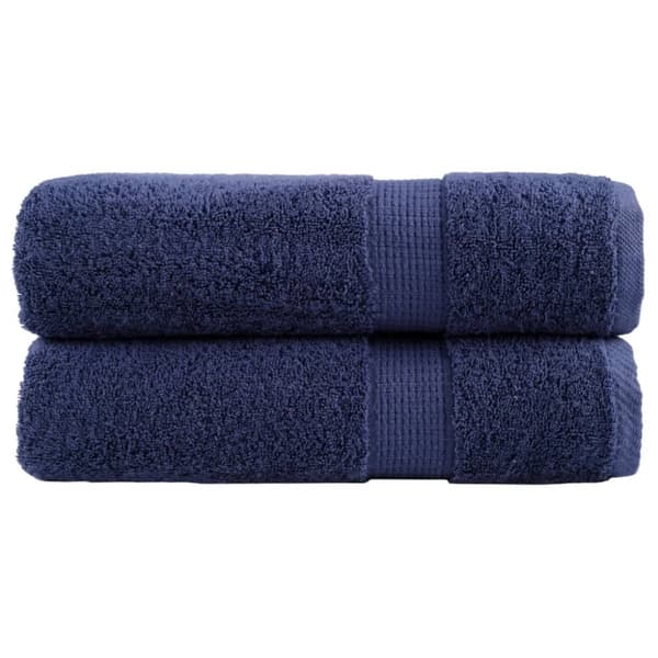 vidaXL badehåndklæder SOLUND 2stk. Premium 100x150cm 600g/m2 marineblå