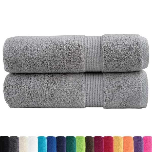 vidaXL håndklæder SOLUND 2 stk. Premium 70x140 cm 600 g/m2 grå