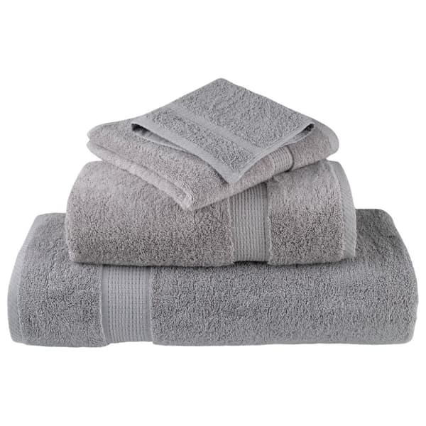 vidaXL håndklæder SOLUND 4 stk. Premium 30x30 cm 600 g/m2 grå