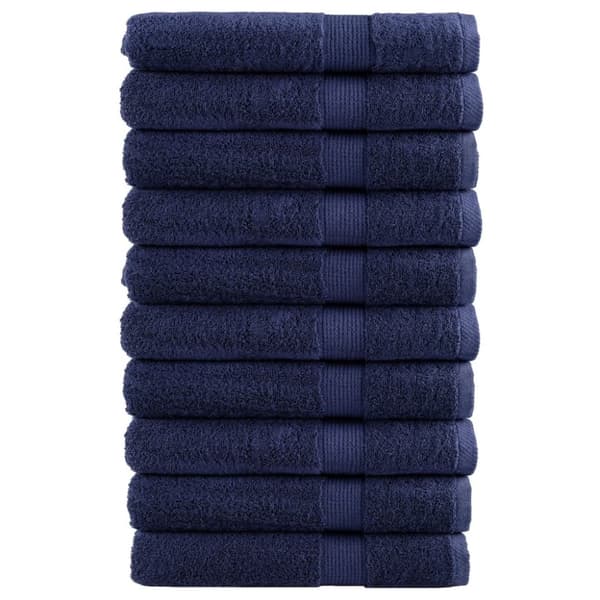 vidaXL saunahåndklæder SOLUND 10 stk. Premium 80x200 cm 600 g/m2 blå