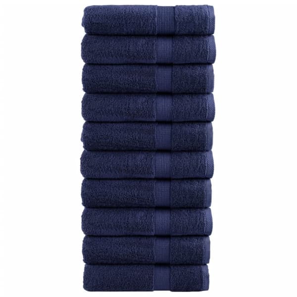 vidaXL håndklæder SOLUND 10 stk. Premium 50x100 cm 600 g/m2 marineblå