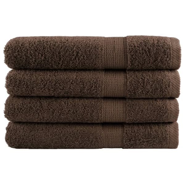 vidaXL håndklæder SOLUND 4 stk. Premium 100x200 cm 600 g/m2 brun
