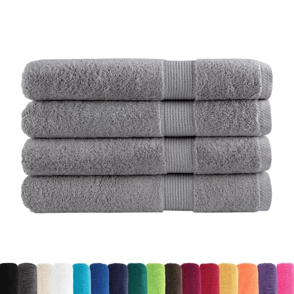 vidaXL håndklæder SOLUND 4 stk. Premium 100x200 cm 600 g/m2 grå