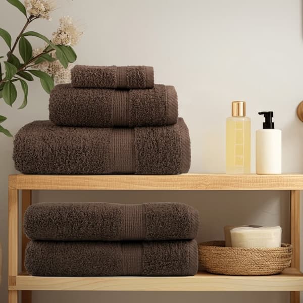 vidaXL gæstehåndklæder SOLUND 2 stk. Premium 30x50 cm 600 g/m2 brun