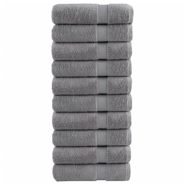 vidaXL håndklæder SOLUND 10 stk. Premium 70x140 cm 600 g/m2 grå