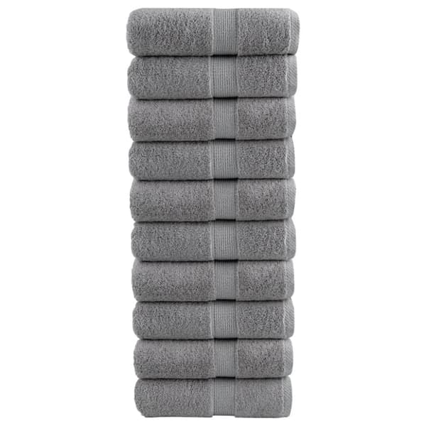 vidaXL håndklæder SOLUND 10 stk. Premium 30x30 cm 600 g/m2 grå
