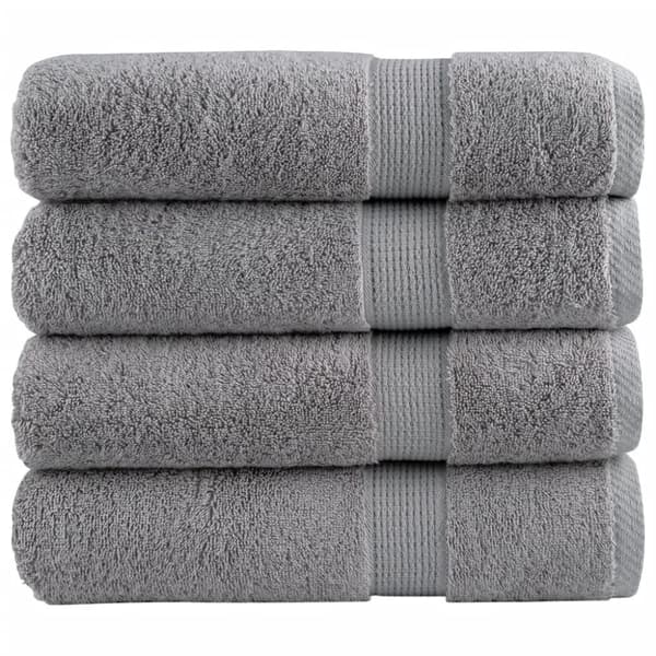 vidaXL Premium Pyyhkeet SOLUND 4 kpl harmaa 100x150 cm 600 gsm