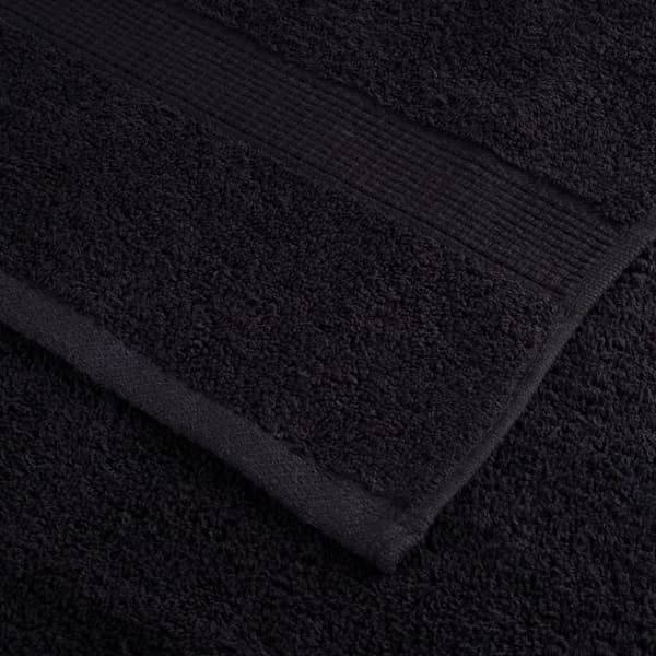 vidaXL Premium håndklær SOLUND 2 stk svart 50x100cm 600 g/m2