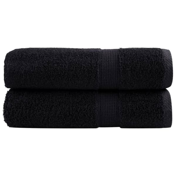 vidaXL Premium håndklær SOLUND 2 stk svart 50x100cm 600 g/m2