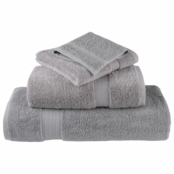 vidaXL Premium håndklesett 12 deler SOLUND grå 600 g/m2