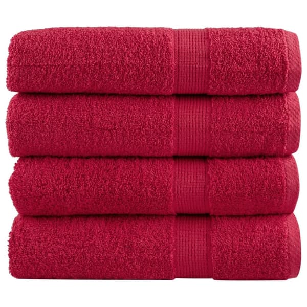 vidaXL Premium badehåndklær SOLUND 4 stk 100x150 cm 600 g/m2