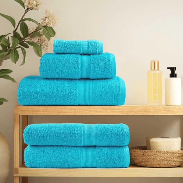 vidaXL Premium vaskekluter SOLUND 10 stk turkis 30x30 cm 600 g/m2