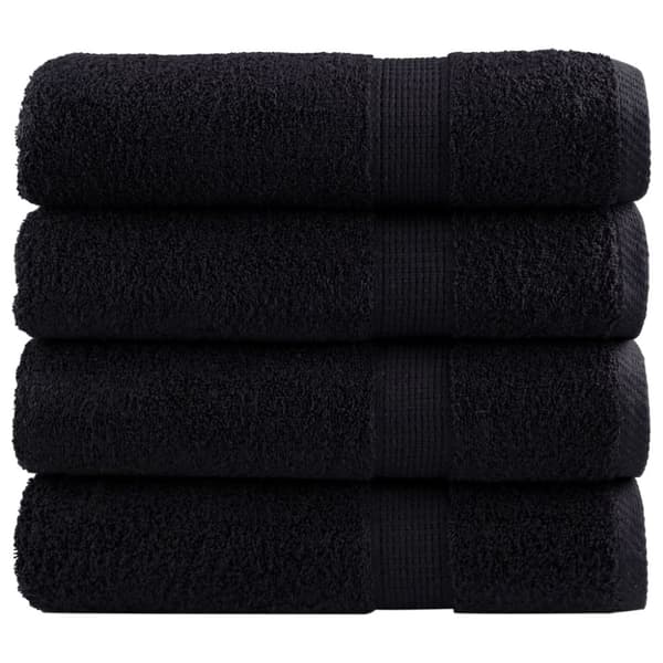 vidaXL håndklæder SOLUND 4 stk. Premium 50x100 cm 600 g/m2 sort