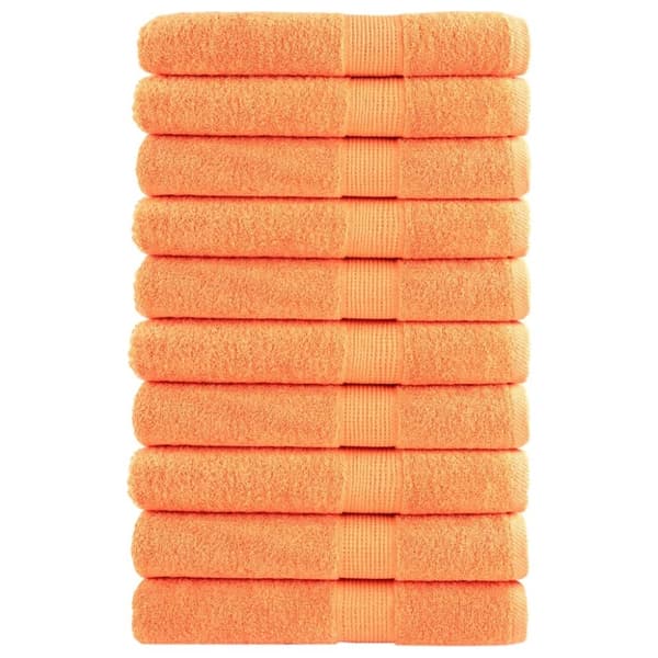 vidaXL saunahåndklæder SOLUND 10 stk. Premium 80x200 cm 600g/m2 orange