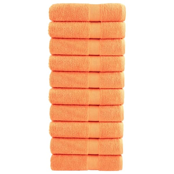 vidaXL håndklæder SOLUND 10 stk. Premium 70x140 cm 600 g/m2 orange