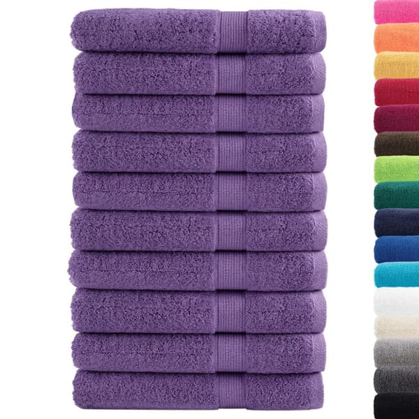 vidaXL Premium Pyyhkeet SOLUND 10 kpl violetti 80x200 cm 600 gsm