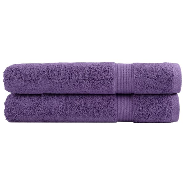 vidaXL Premium håndklær SOLUND 2 stk lilla 80x200 cm 600 g/m2