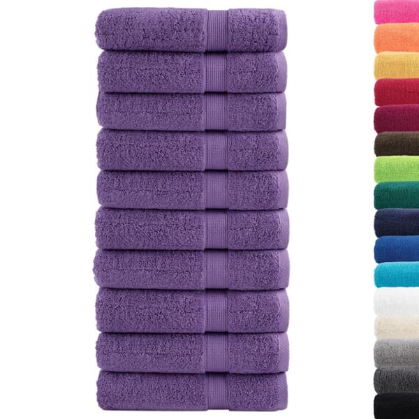 vidaXL Premium badehåndklær SOLUND 10 stk 100x150 cm 600 g/m2