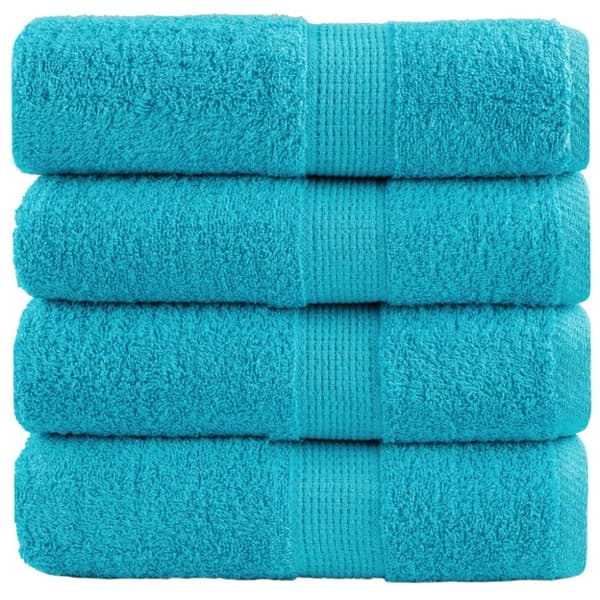 vidaXL håndklæder SOLUND 4 stk. Premium 30x30 cm 600 g/m2 turkis